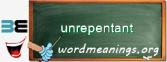 WordMeaning blackboard for unrepentant